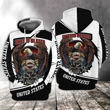 American Eagle United States For Men And Women 3d Hoodie Zip Hoodie