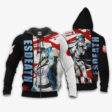 Akame Ga Kill Esdeath Anime Anime 3k353 Fan Gift Stylist Unisex Cartoon 3d Hoodie Zip Hoodie 497