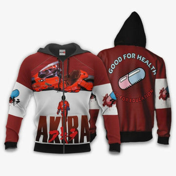 Akira Good For Health Bad For Education Akira Anime 3k41 Fan Gift Stylist Unisex Cartoon 3d Hoodie Zip Hoodie 768