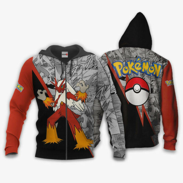 Blaziken Anime Pokemon Manga 1k719 Fan Gift Stylist Unisex Cartoon Graphic Outfits Aop 3d Hoodie, Zip Hoodie 454