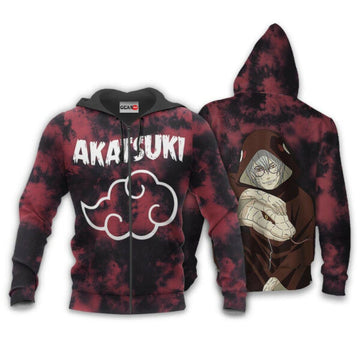 Akatsuki Kabuto Yakushi Tie Dye Style Naruto Anime 1k381 Fan Gift Stylist Unisex Cartoon Graphic Outfits Aop 3d Hoodie, Zip Hoodie 784