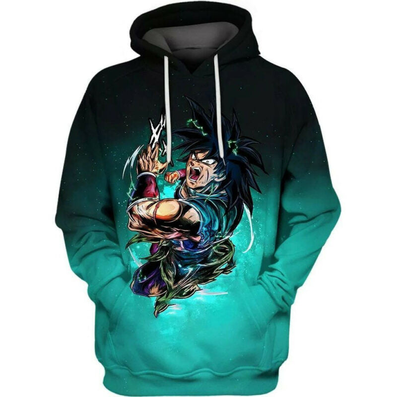 Broly Triple Threat Dragon Ball Z Over Print 3d Hoodie Zip Hoodie