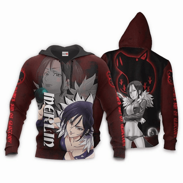 Boars Sin Of Gluttony Merlin Seven Deadly Sins Anime Manga For Men And Women 3d Hoodie Zip Hoodie