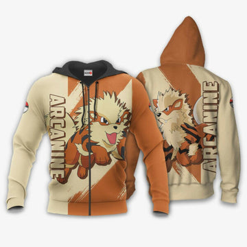 Arcanine Anime Pokemon Manga 1k807 Fan Gift Stylist Unisex Cartoon Graphic Outfits Aop 3d Hoodie Zip Hoodie 705