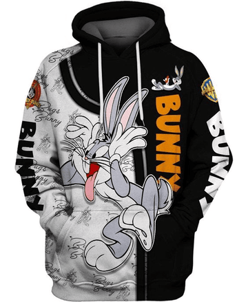 Bugs Bunny Looney Tunes Flims 38 Fan Gift Stylist Unisex Cartoon Graphic Outfits Aop Hoodie, Zip Hoodie 822