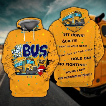 Bus School Full Printing Hoodie 3d Hoodie