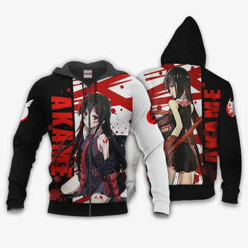 Akame Ga Kill Akame Anime 3k302 Fan Gift Stylist Unisex Cartoon 3d Hoodie Zip Hoodie 562