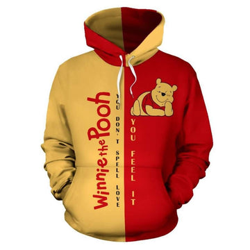 Winnie The Pooh Disney, Pooh Bear You Dont Spell Love Aop Hoodie