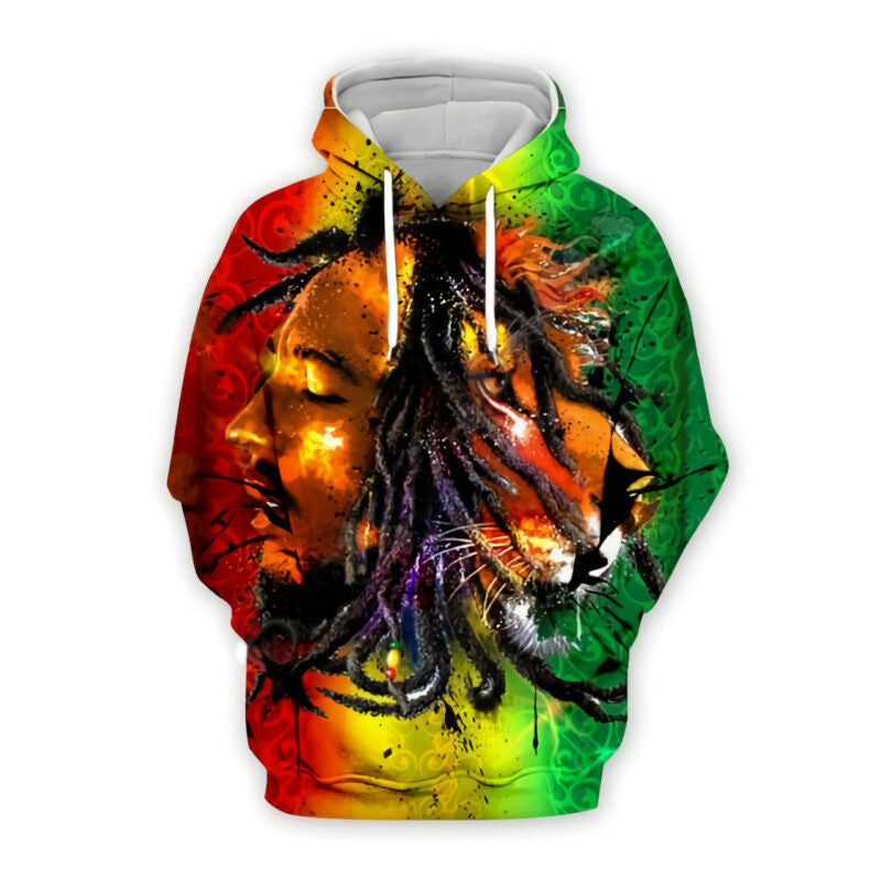 Bob Marley Colorful 3d Hoodie Zip Hoodie