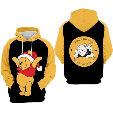 Winnie The Pooh's Honey Trouble Over Print 3d Hoodie Zip Hoodie