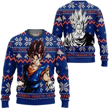 Vegito Ugly Christmas Sweater Anime Dragon Ball Xmas Gifts 1k101,dragon Ball Anime Xmas Christmas Gift Fan