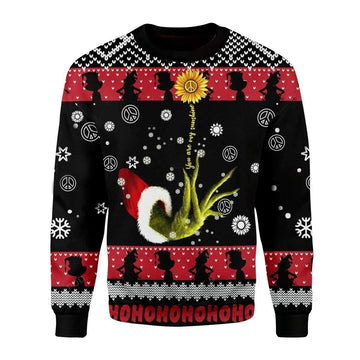 The Grinch And Sunflower You Are My Sunshine Ugly Sweater, The Grinch And Sunflower You Are My Sunshine Christmas Sweater, The Grinch Shirt