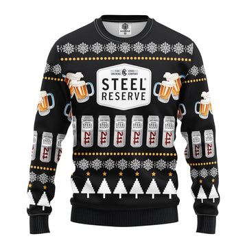 Steel Beer Drink Lover Gifts Ugly Christmas Sweater