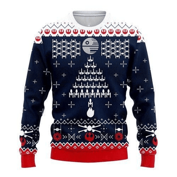Star Wars Fight Ship Ugly Sweater Gifts, Star Wars Gift Fan Ugly Sweater