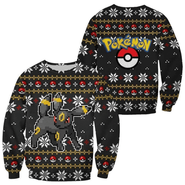 Pokemon Anime Umbreon 43 Ugly Sweater, Pokemon Anime Gift Fan Ugly Sweater