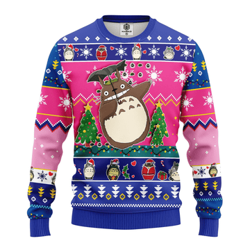 My Neighbor Totoro Anime 3 Ugly Sweater Gifts, My Neighbor Totoro Anime Gift Fan Ugly Sweater