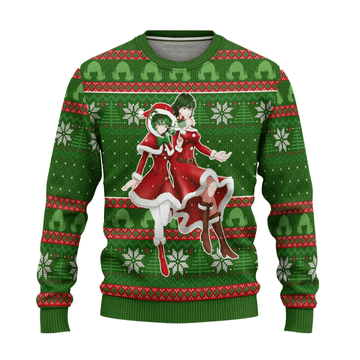 One Punch Man Anime Fubuki X Tatsumaki 12 Ugly Sweater Gifts, One Punch Man Anime Gift Fan Ugly Sweater