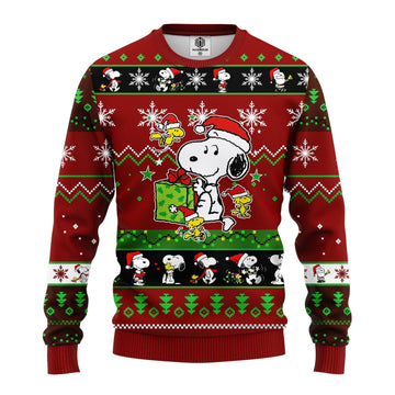 Santa Snoopy Merry Xmas Gift, The Peanuts Ugly Christmas Sweater