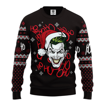 Santa Joker Smile Hohoho Ugly Christmas Sweater 322