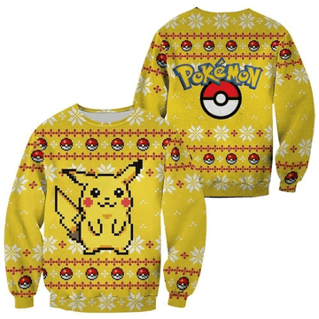 Pokemon Anime Pikachu 65 Ugly Sweater, Pokemon Anime Gift Fan Ugly Sweater