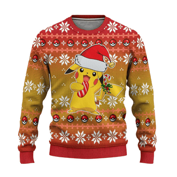 Pokemon Anime Pikachu 66 Ugly Sweater Gifts, Pokemon Anime Gift Fan Ugly Sweater