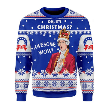 Oh It's Christmas Awesome Wow Ugly Sweater, Oh It's Christmas Awesome Wow Christmas Sweater, Oh Its Christmas Awesome Wow Shirt