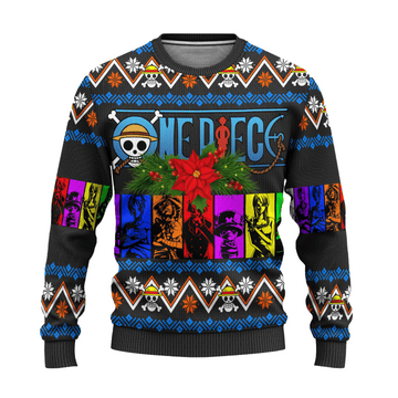 One Piece Anime 59 Ugly Sweater Gifts, One Piece Anime Gift Fan Ugly Sweater
