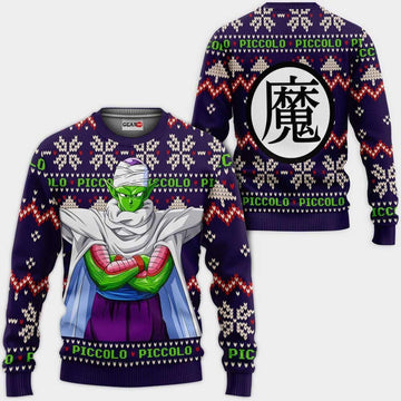Piccolo Ugly Christmas Sweater Anime Dragon Ball Xmas 1k119 Gifts ,dragon Ball Anime Xmas Christmas Gift Fan