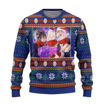One Punch Man Anime Christmas 10 Ugly Sweater Gifts, One Punch Man Anime Gift Fan Ugly Sweater