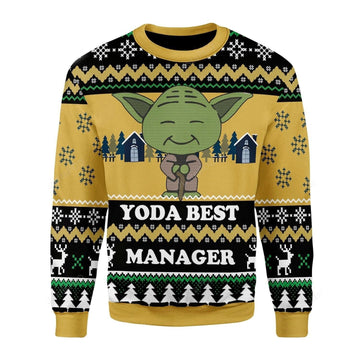 Yoda Best Manager Ugly Sweater, Yoda Best Manager Christmas Sweater, Yoda Best Manager Gift, Yoda Best Manager Shirt