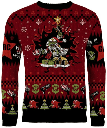 Warhammer 40,000 Armed And Dangerous Red Gobbo Christmas Sweater,warhammer 40,000 Christmas Gift,warhammer 40,000 Christmas Shirt