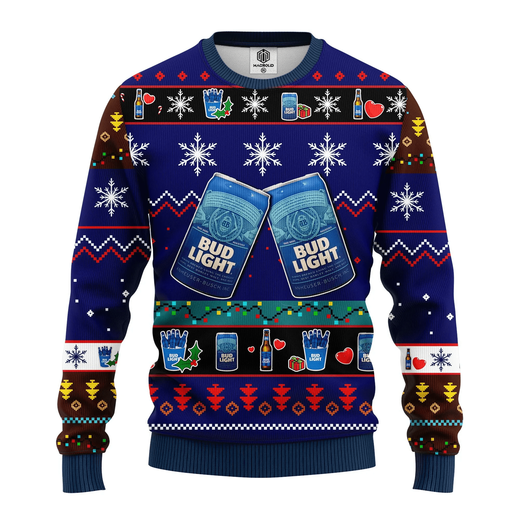 Bud Light Merry Xmas Gift Ugly Christmas Sweater 333