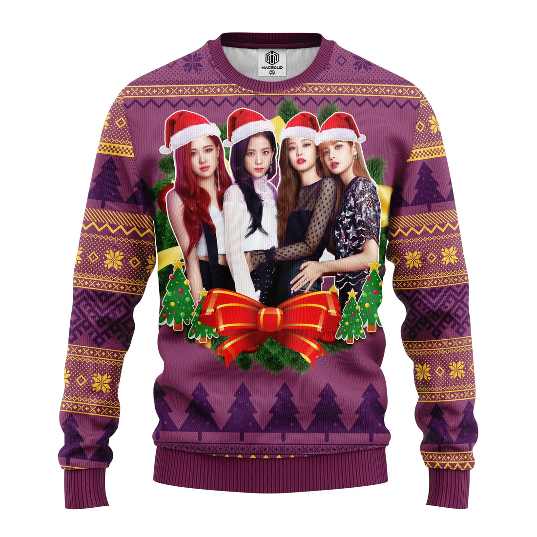 Black Pink Music Band Merry Xmas Gift Ugly Christmas Sweater 329