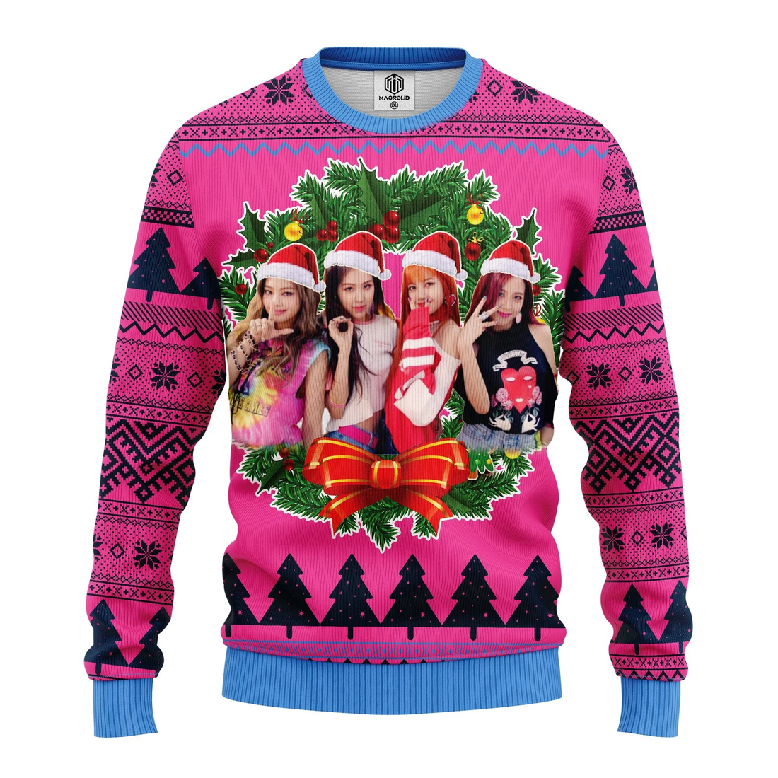 Black Pink Music Band Merry Xmas Gift Ugly Christmas Sweater 327