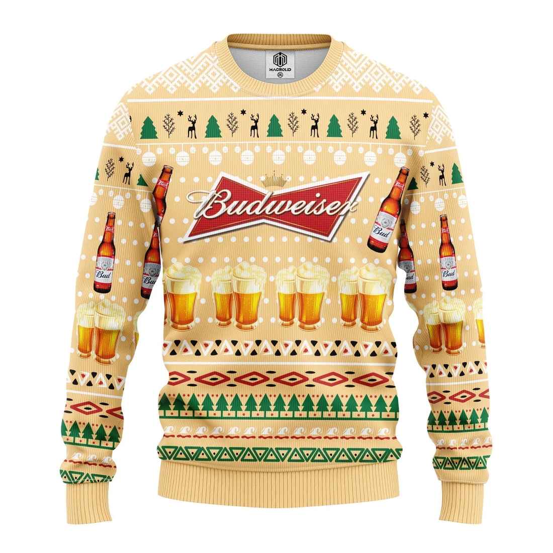 Budweiser Beer Merry Xmas Gift Ugly Christmas Sweater 335