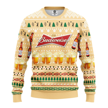 Budweiser Beer Merry Xmas Gift Ugly Christmas Sweater 335