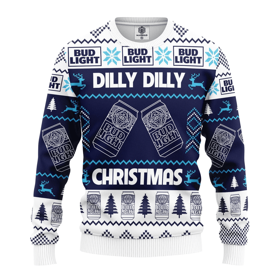 Bud Light Dilly Dilly Merry Xmas Gift Ugly Christmas Sweater 334