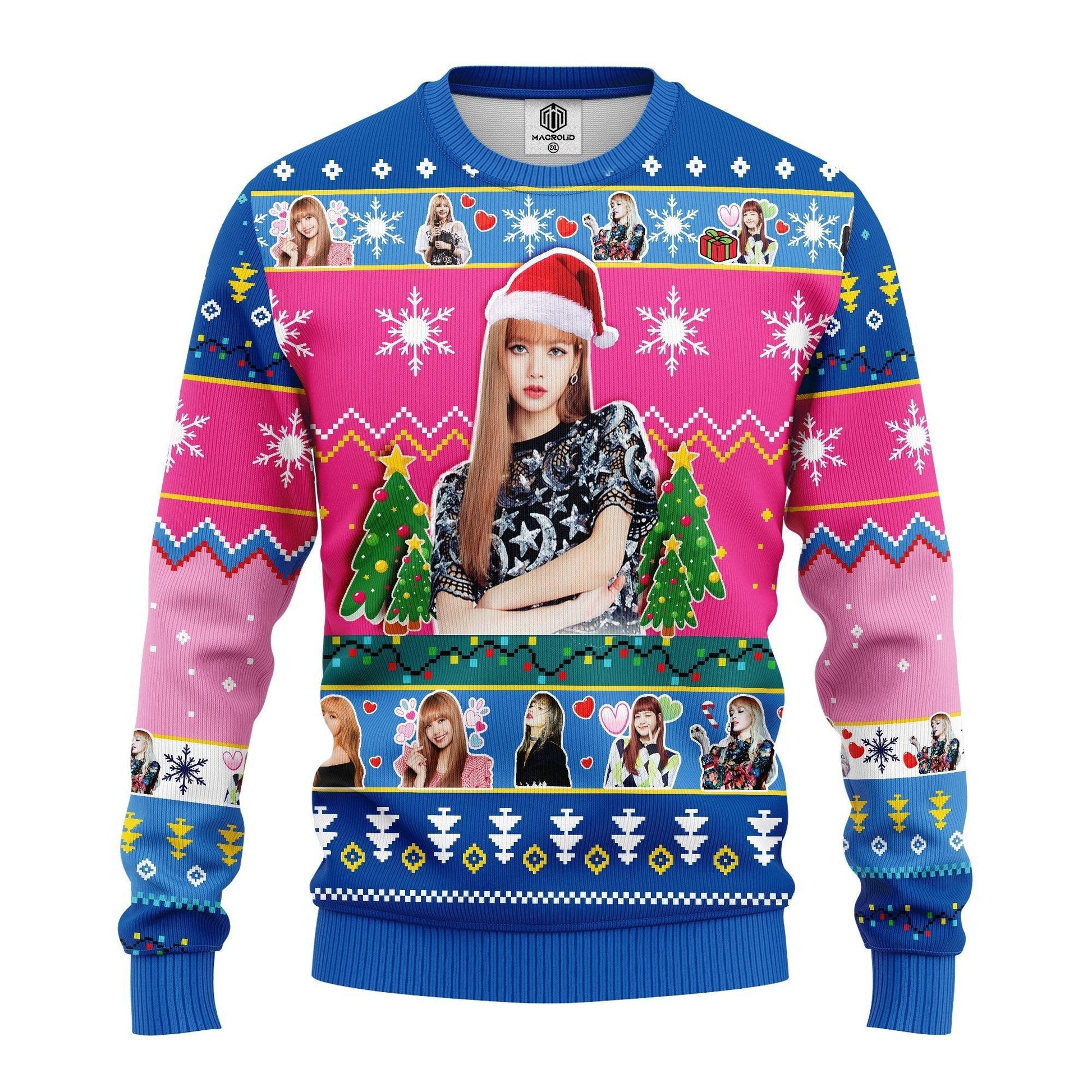 Black Pink Band Merry Xmas Gifts, Lisa Black Pink Ugly Christmas Sweater 271