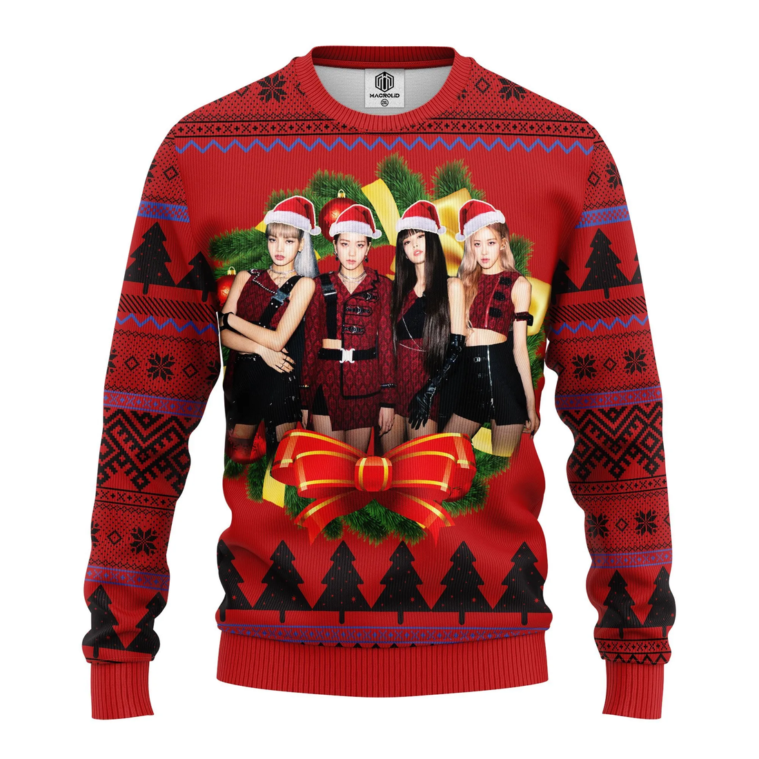 Black Pink Music Band Merry Xmas Gift Ugly Christmas Sweater 328