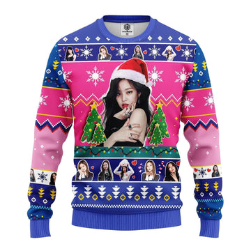 Black Pink Band Merry Xmas Gift, Santa Jenny Ugly Christmas Sweater 260