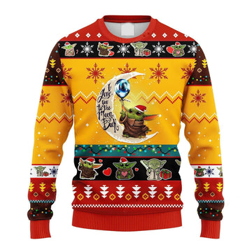 Baby Yoda Ugly Sweater, Baby Yoda Christmas Sweater, Baby Yoda I Love You To The Moon And Back Gift, Baby Yoda Shirt