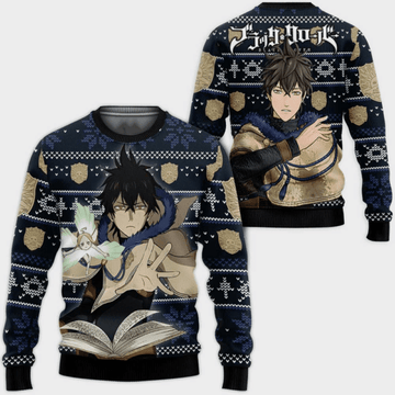 Black Clover Anime Yuno 3 Ugly Sweater Gifts, Black Clover Anime Gift Fan Ugly Sweater 359