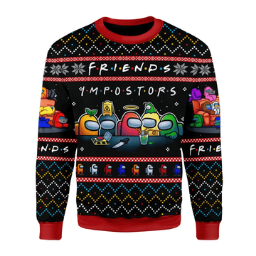 Among Us Imposter Friends Ugly Sweater, Among Us Imposter Friends Christmas Sweater, Among Us Gift, Among Us Imposter Friends Shirt