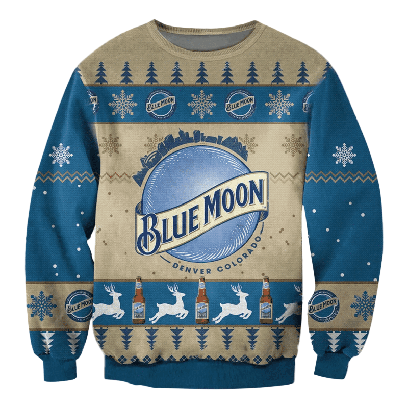 Blue Moon Christmas Ugly Christmas Sweater