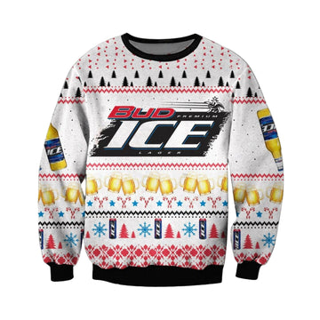 Beer Bud Ice Ugly Christmas Sweater