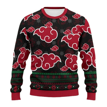 Akatsuki Cloud Naruto Anime Ugly Christmas Sweater