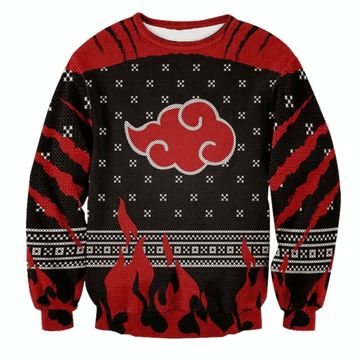 Akatsuki Naruto Anime 9 Ugly Sweater Gifts, Akatsuki Naruto Anime Gift Fan Ugly Sweater 837