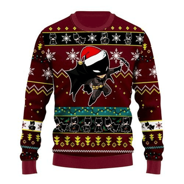 Batman Dc Christmas 3 Ugly Sweater Gifts, Batman Dc Gift Fan Ugly Sweater