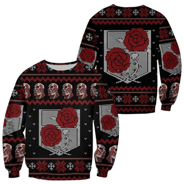 Attack On Titan Anime Garrison Ugly Sweater, Attack On Titan Anime Gift Fan Ugly Sweater