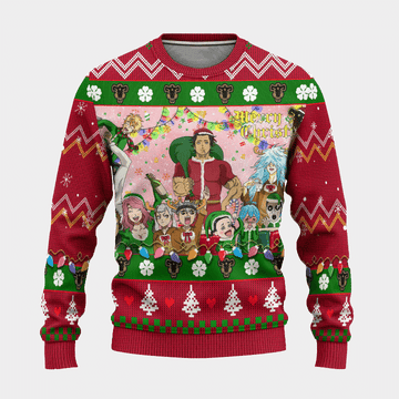 Black Clover Anime Christmas 14 Ugly Sweater Gifts, Black Clover Anime Gift Fan Ugly Sweater
